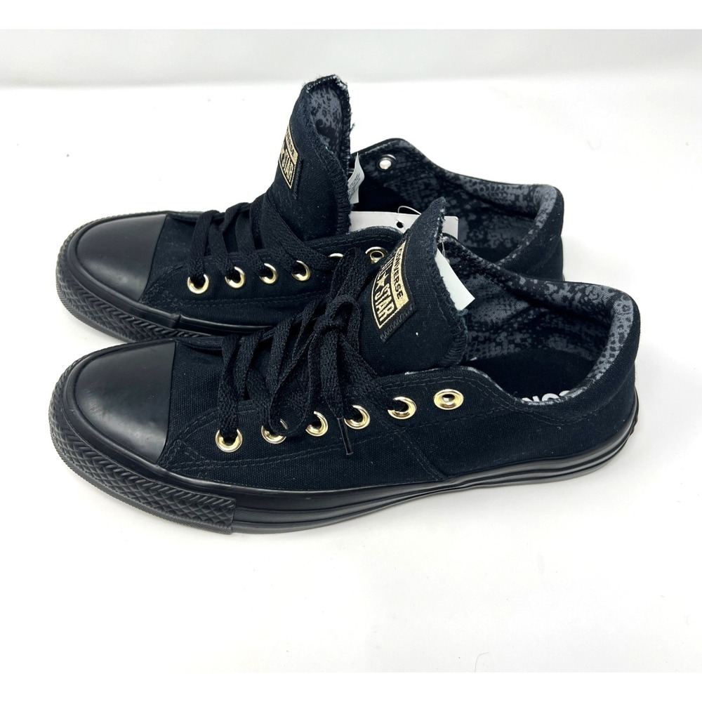 Converse CTAS Madison Low‎ Triple Black/Gold Women Size 8 "Black Mason" - Picture 5 of 10
